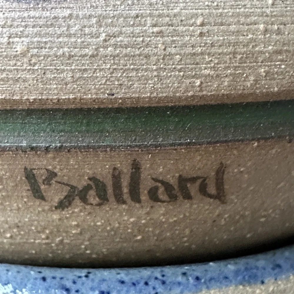 Ballard Candle Holder Pottery Stoneware Diffuser 5.5 Inch Warm Wax Floral Signed
